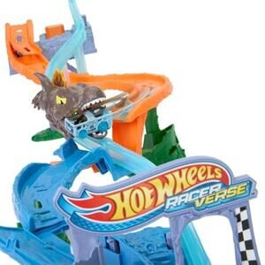 Hot Wheels Racerverse Jurassic World Crash & Splash Track Set and Car NWT